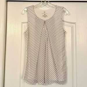 NY&Co Black Dots Sleeveless Top Size S